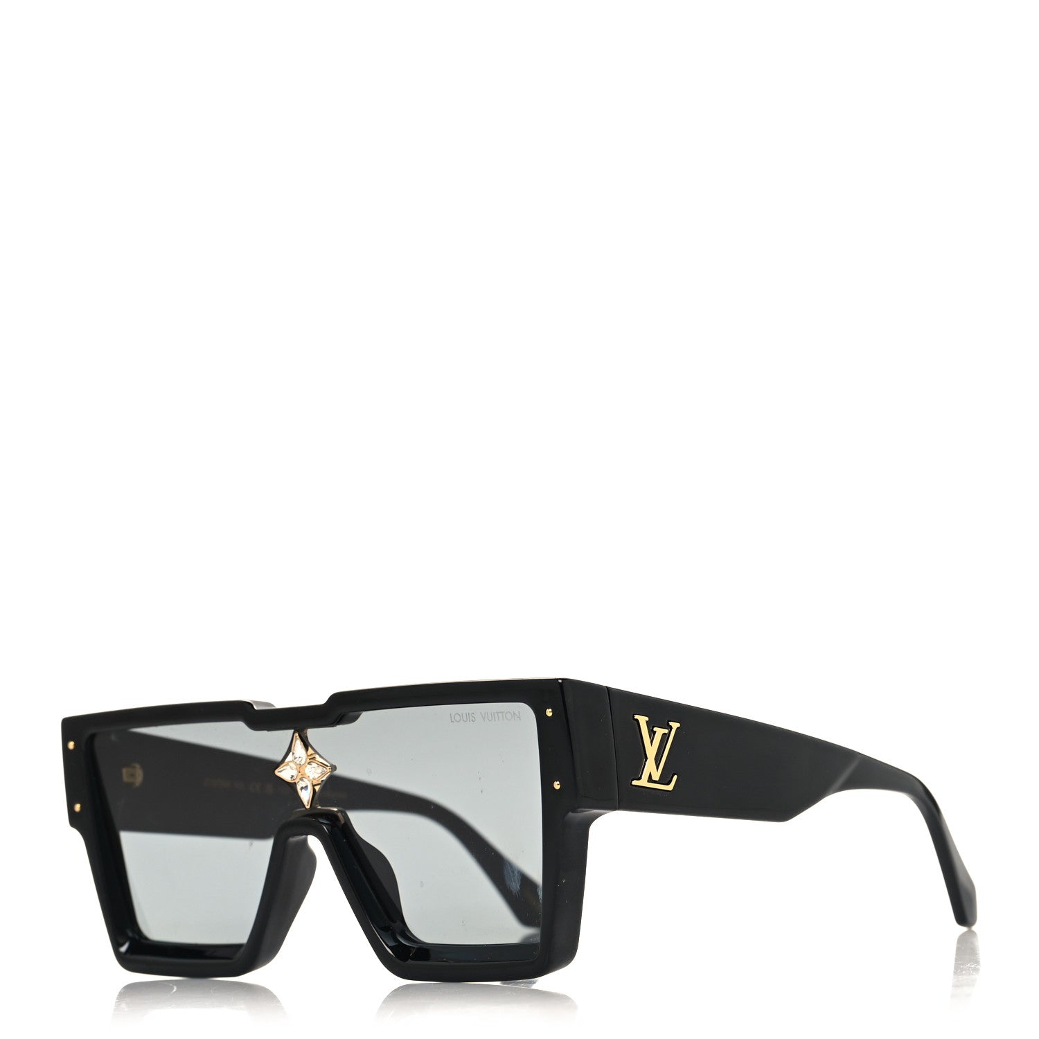 Louis Vuitton Acetate Swarovski Crystal Cyclone Sunglasses Z1578W Black 1 of 8