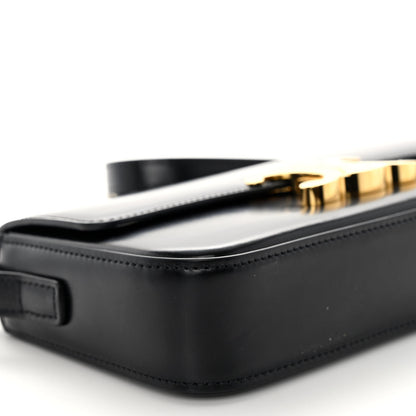 Celine Shiny Calfskin Triomphe Shoulder Bag Black 9 of 10