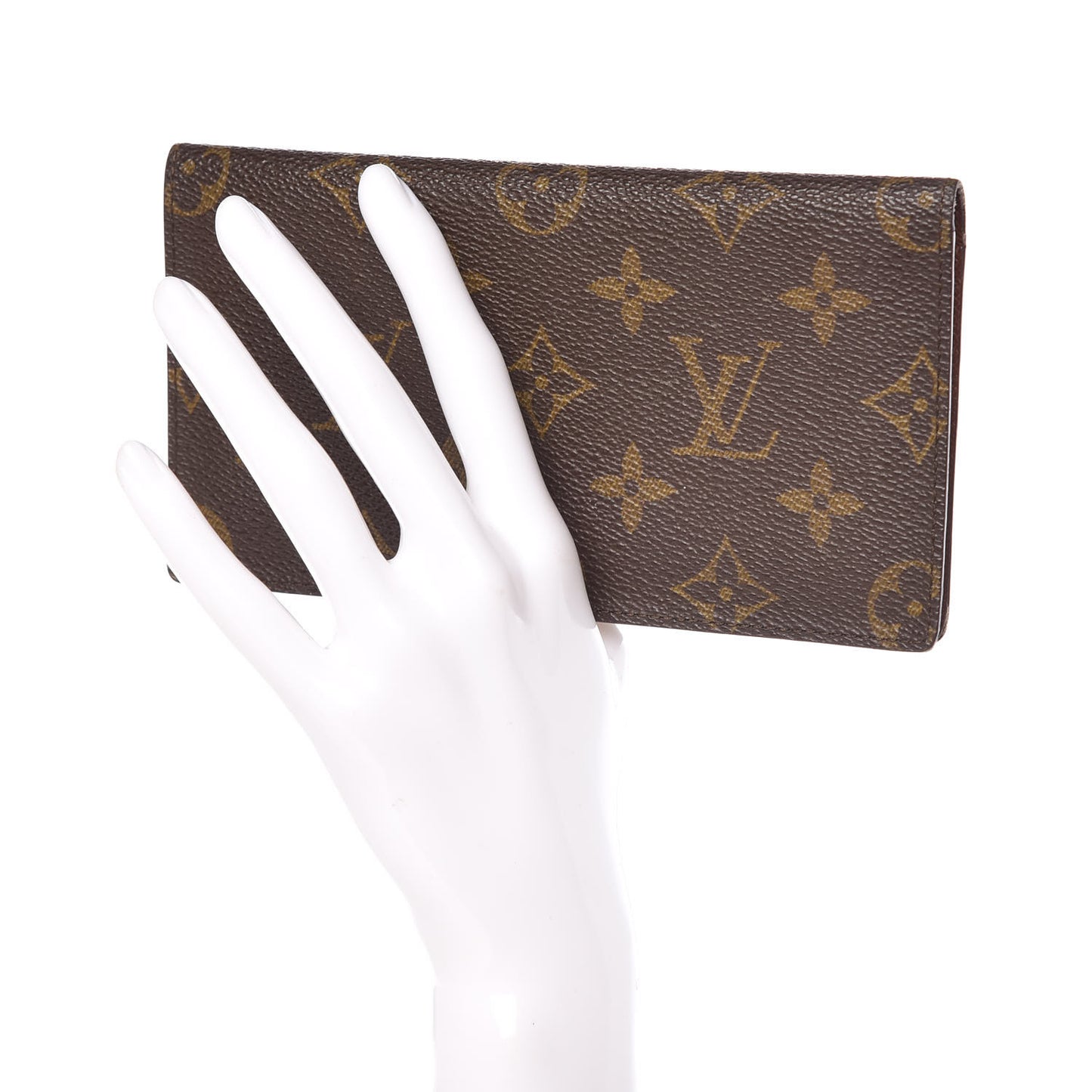 Monogram Simple Checkbook Holder Wallet