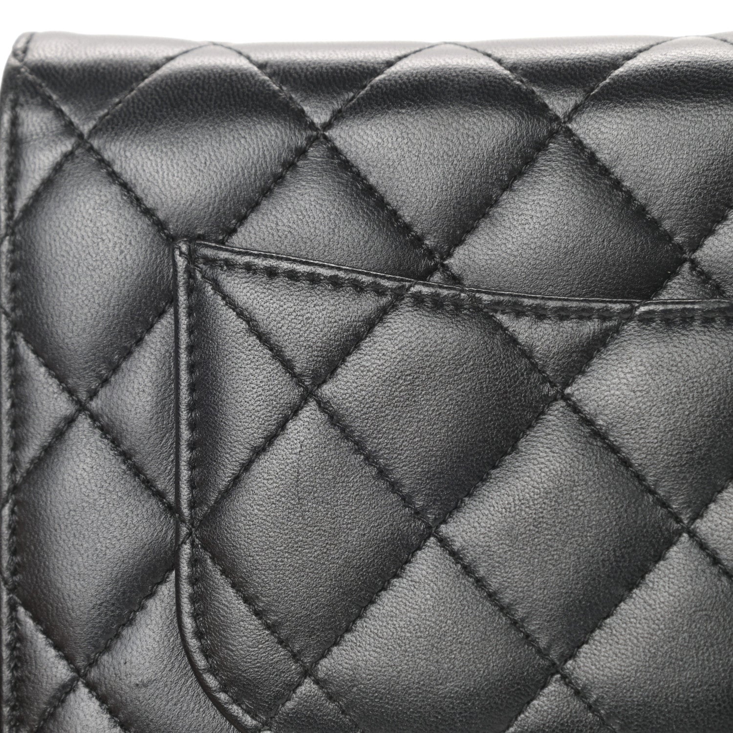 Chanel Lambskin Quilted Wallet On Chain WOC Black 15 of 17