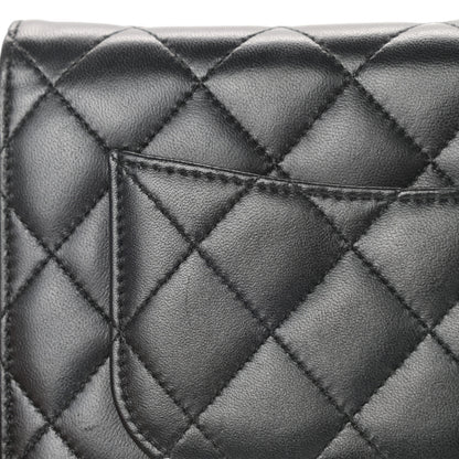 Chanel Lambskin Quilted Wallet On Chain WOC Black 15 of 17