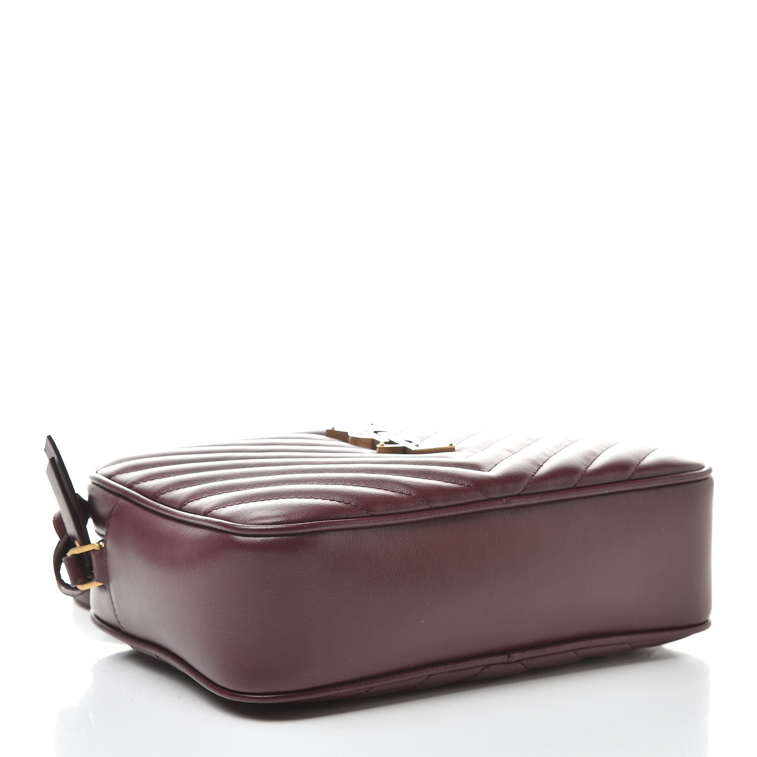 Saint Laurent Calfskin Matelasse Monogram Lou Camera Bag Dark Legion Red 4 of 10