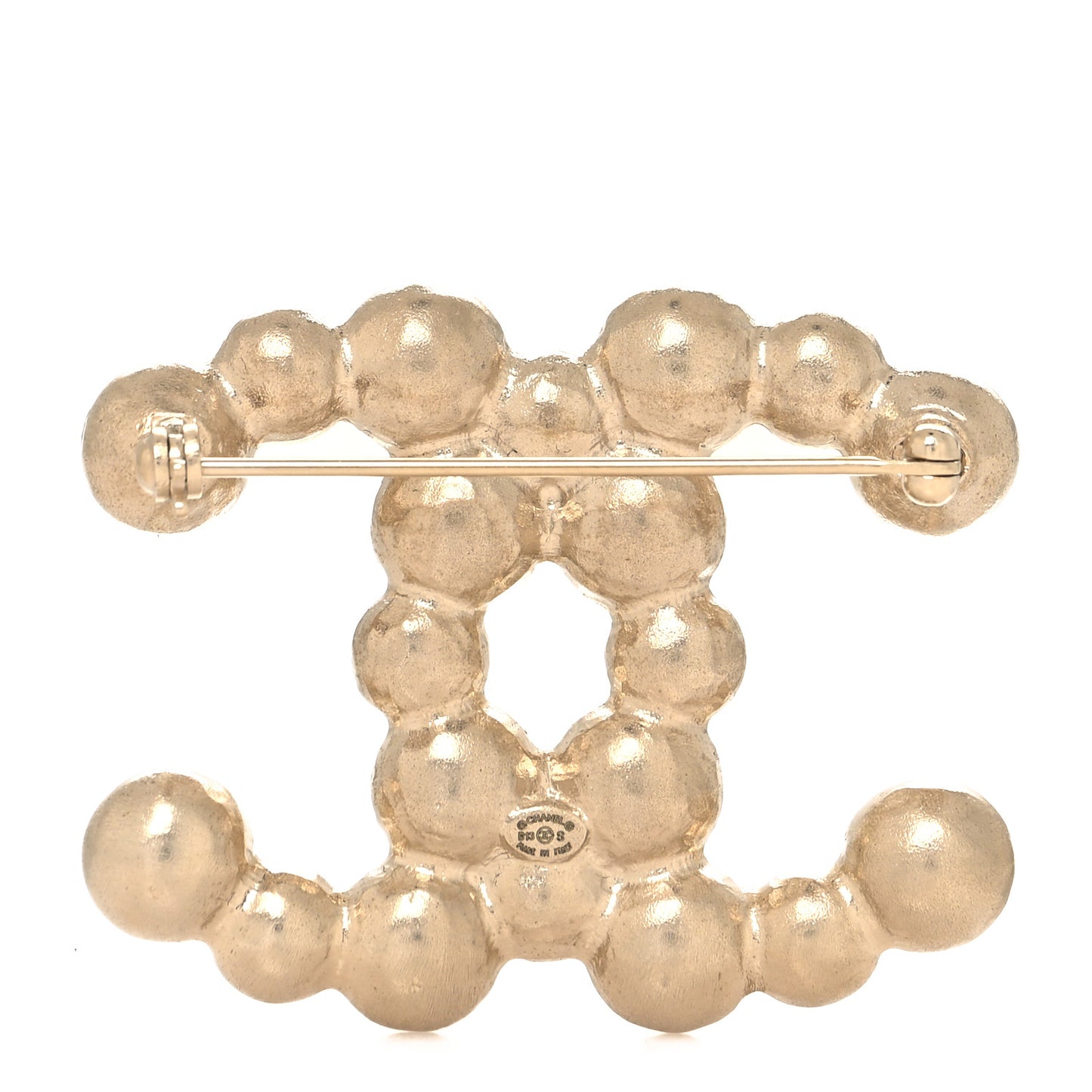 Pearl CC Brooch Gold Pearly White
