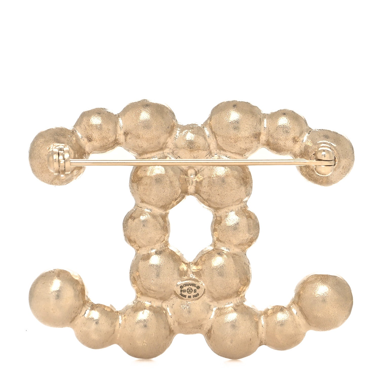 Chanel Pearl CC Brooch Gold Pearly White 3 of 4