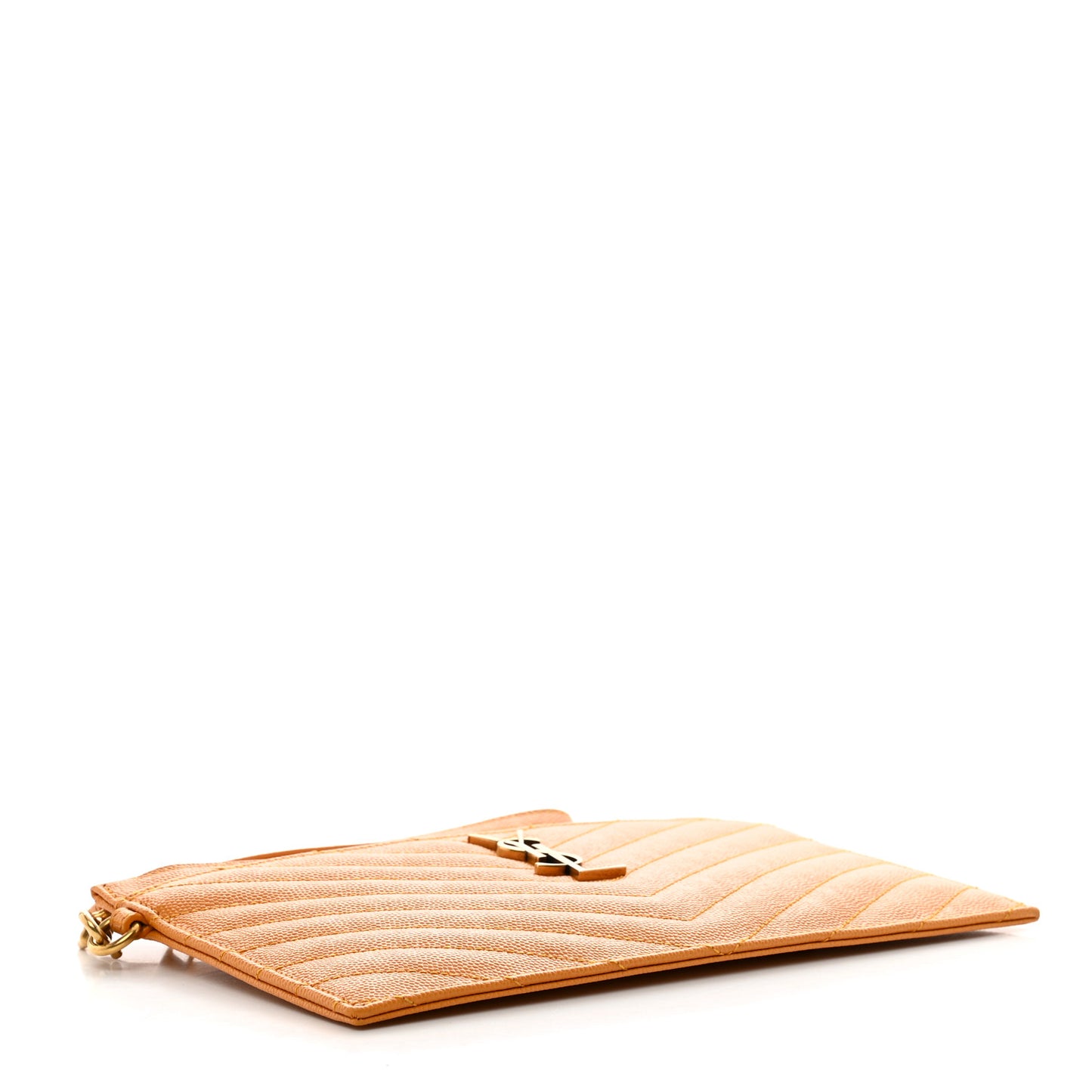 Grain De Poudre Chevron Monogram Large Bill Pouch Senape Yellow