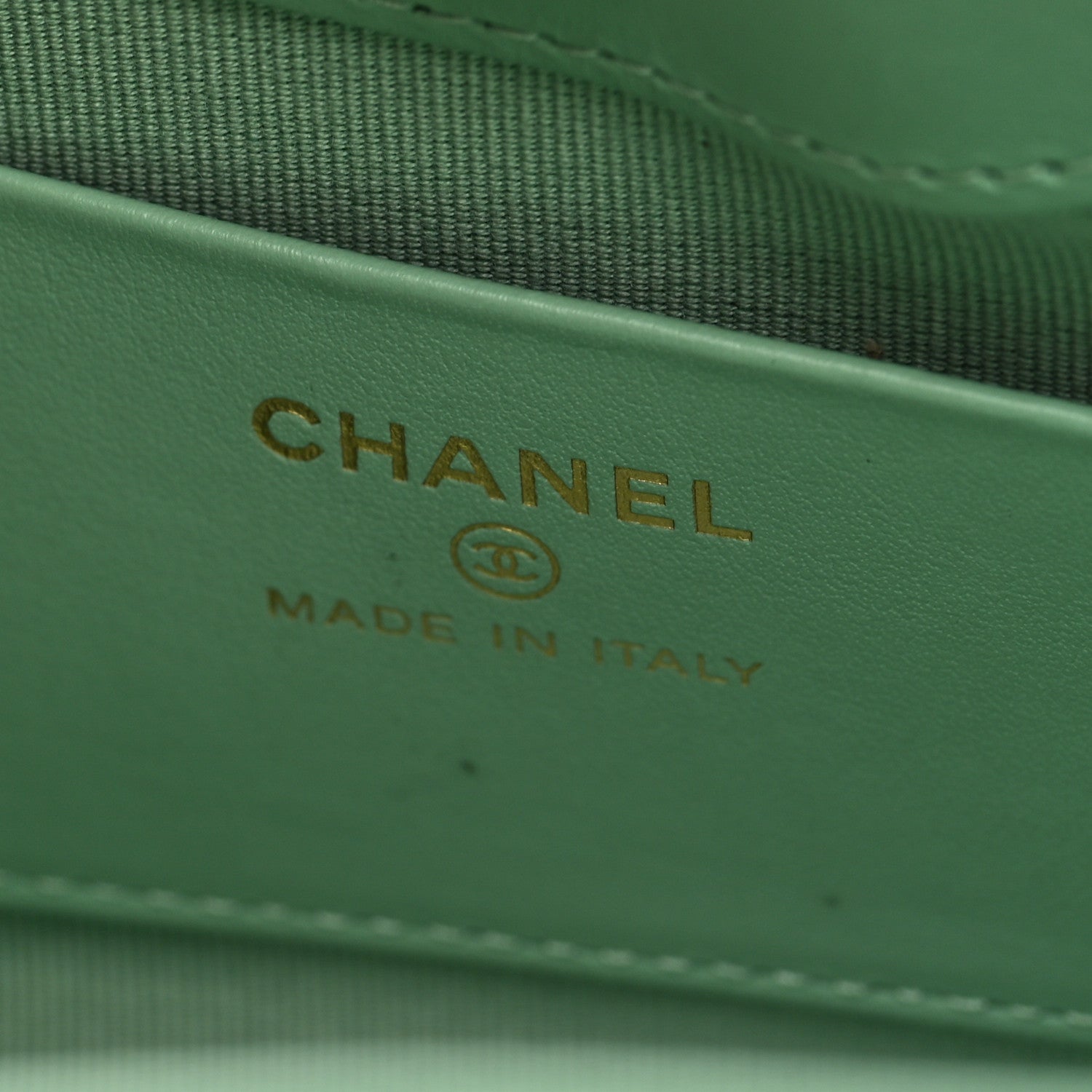 Chanel Shiny Lambskin Quilted Nano 31 Shopping Bag Green 6 of 10