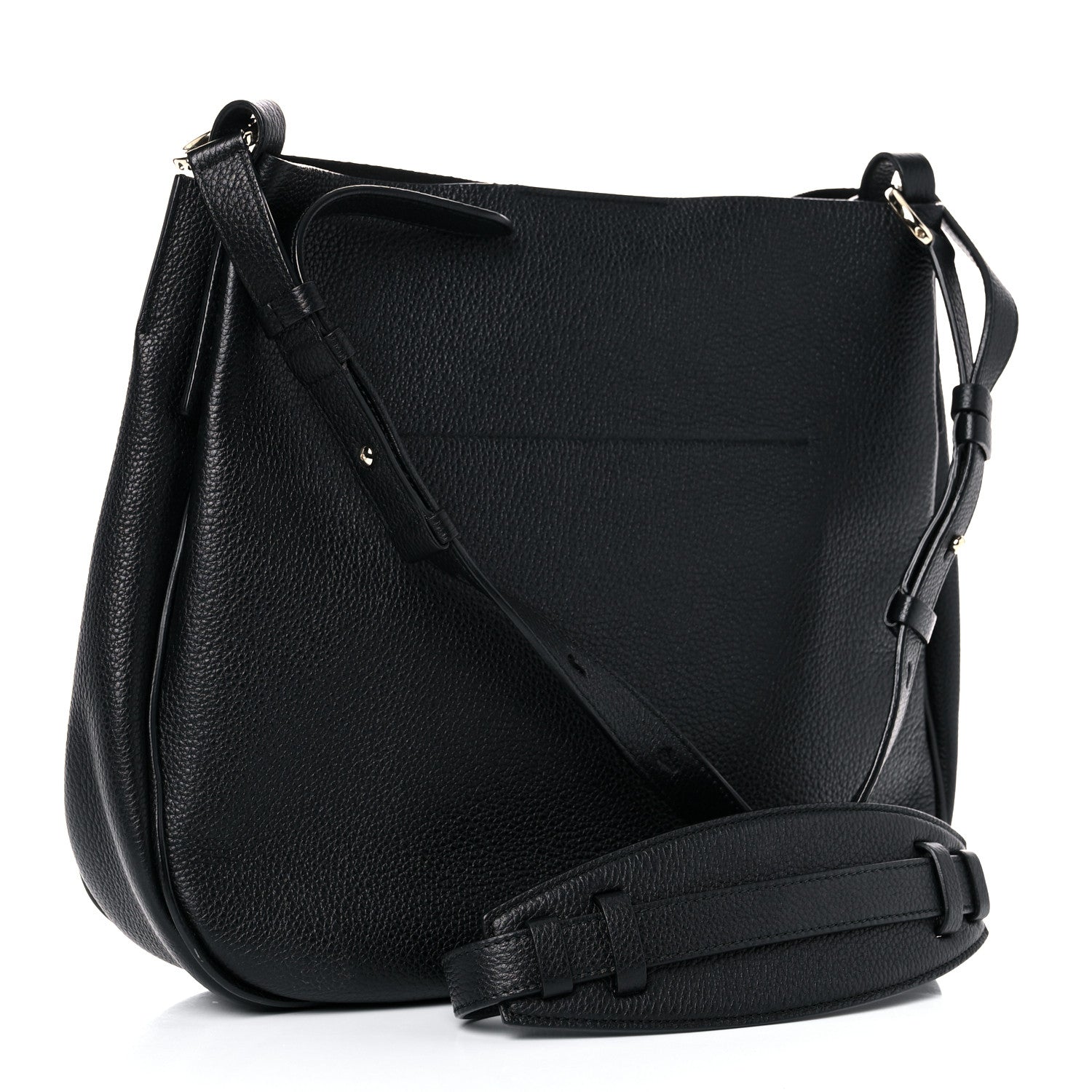 Salvatore Ferragamo Calfskin Reverse Hobo Black 3 of 13