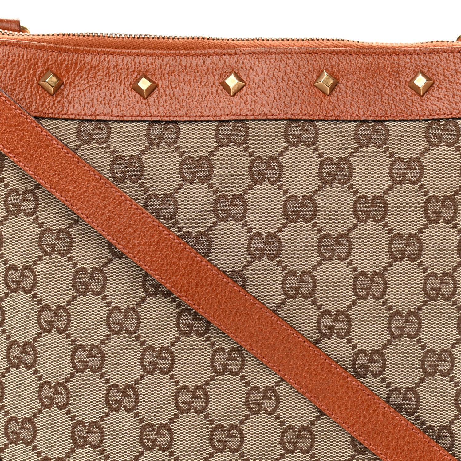 Gucci Monogram Studded Messenger Orange 8 of 10