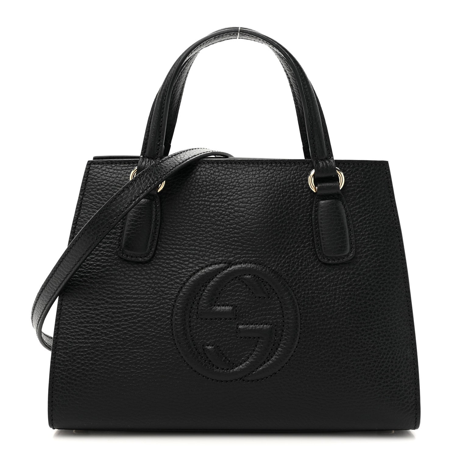 Gucci Dollar Calfskin Medium Soho Top Handle Satchel Black 1 of 10