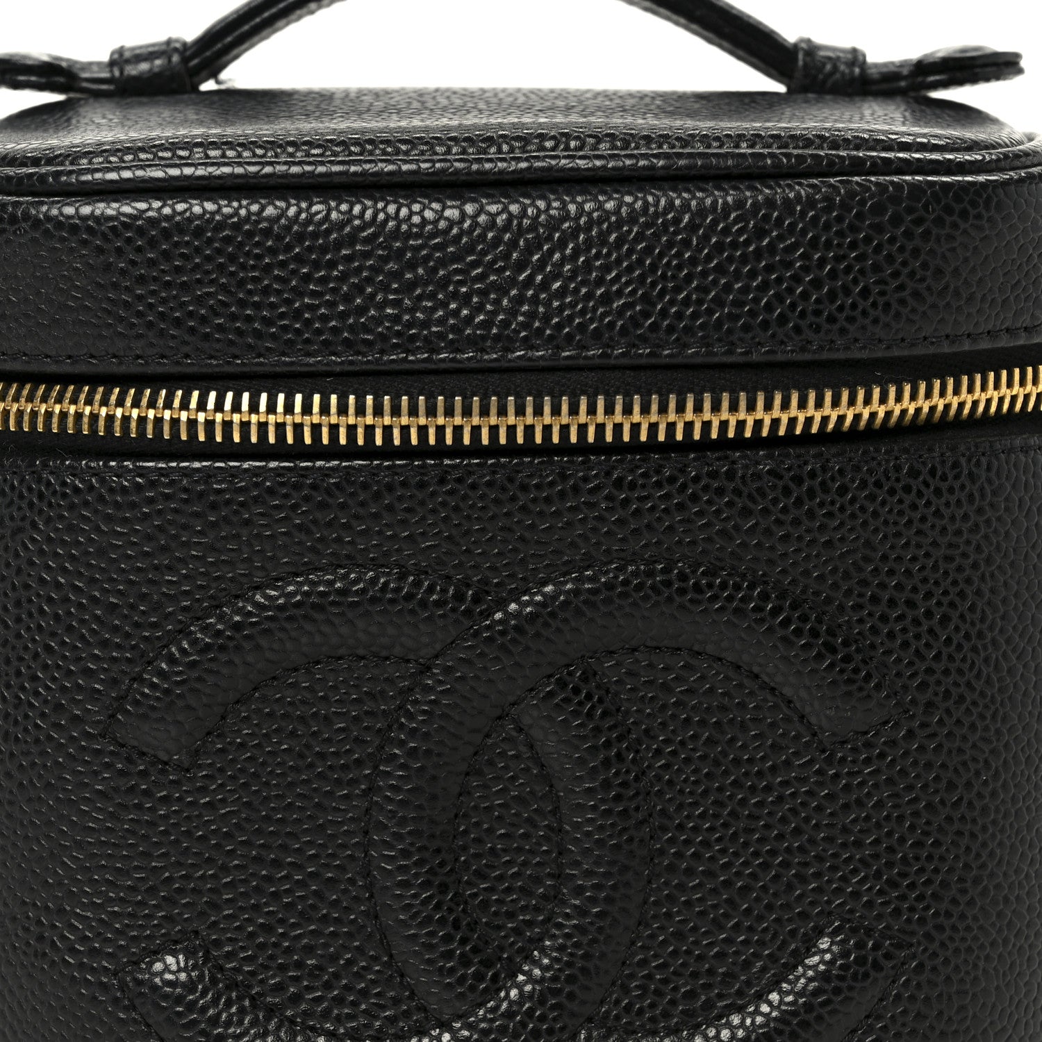 Chanel Caviar Vanity Cosmetic Case Black 9 of 11