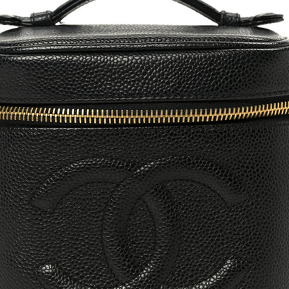 Chanel Caviar Vanity Cosmetic Case Black 9 of 11