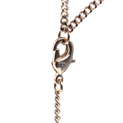 Chanel Enamel CC Pendant Necklace Black Light Gold 4 of 4