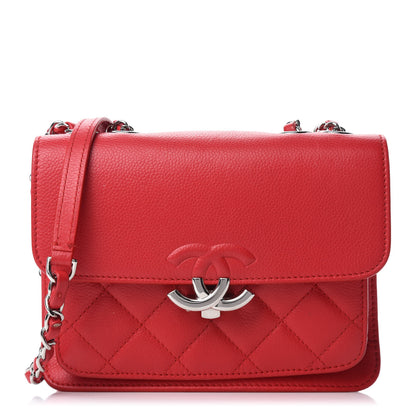 Chanel Grained Calfskin Quilted Small CC Box Flap Red 1 of 12