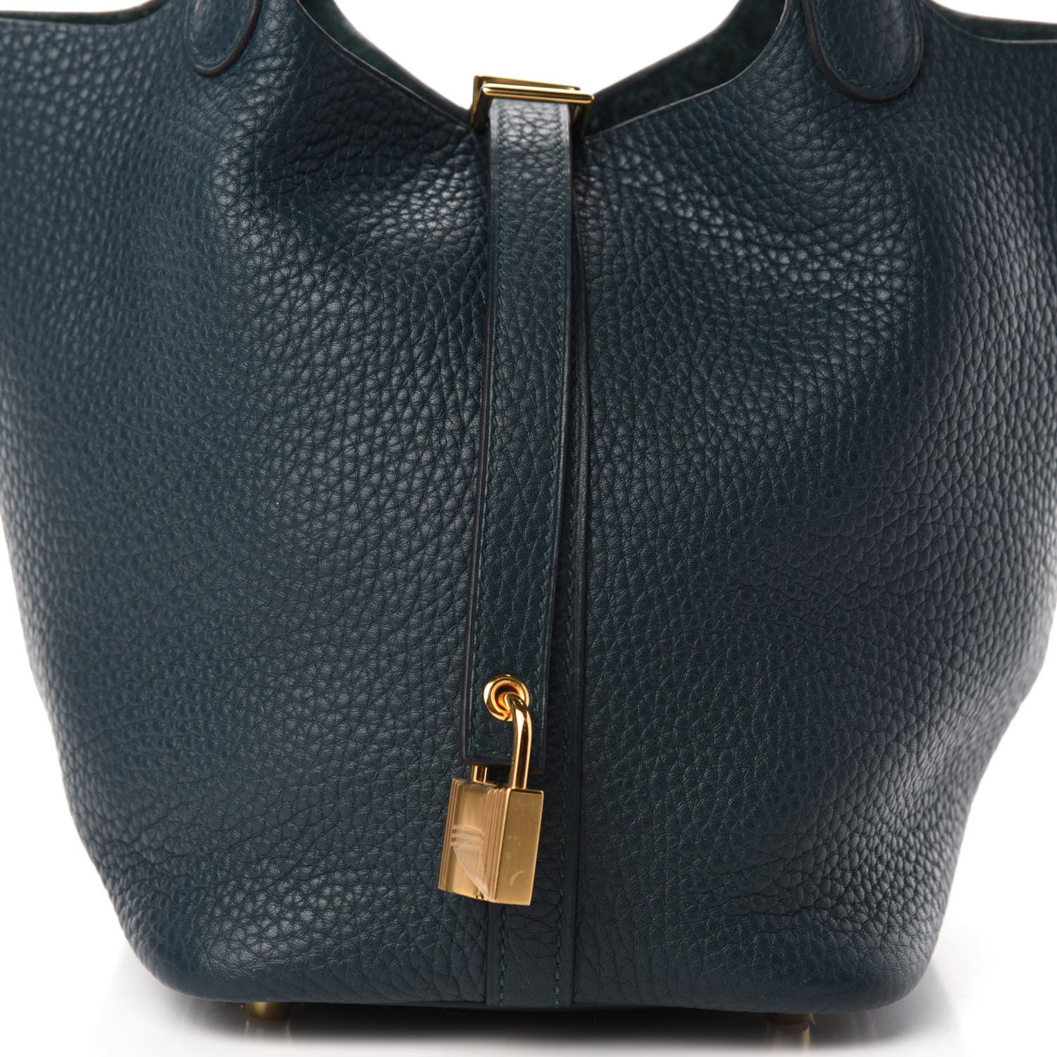 Hermes Taurillon Clemence Picotin Lock 18 PM Vert Cypress 10 of 11