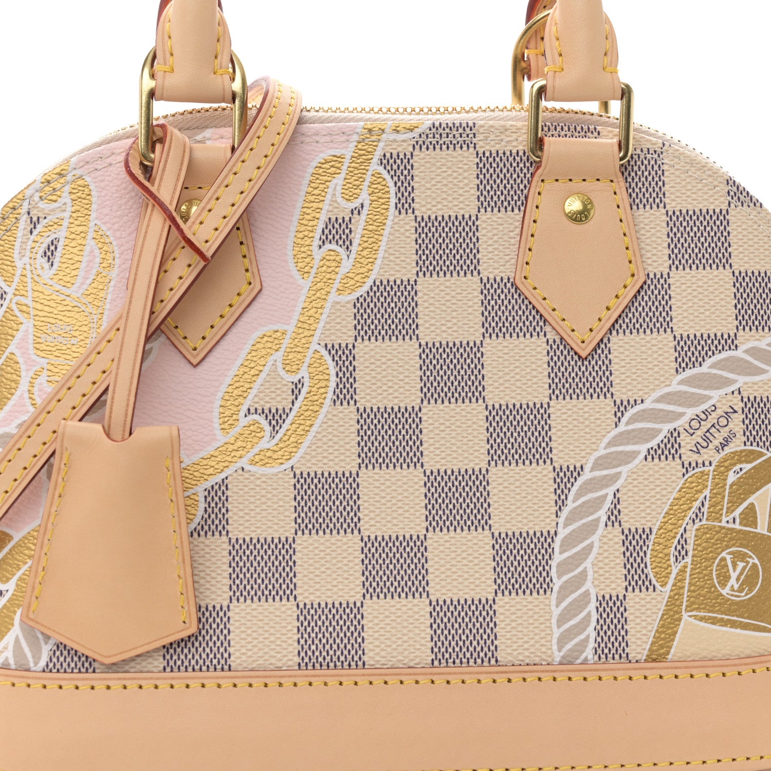Louis Vuitton Damier Azur Nautical Alma BB 7 of 11