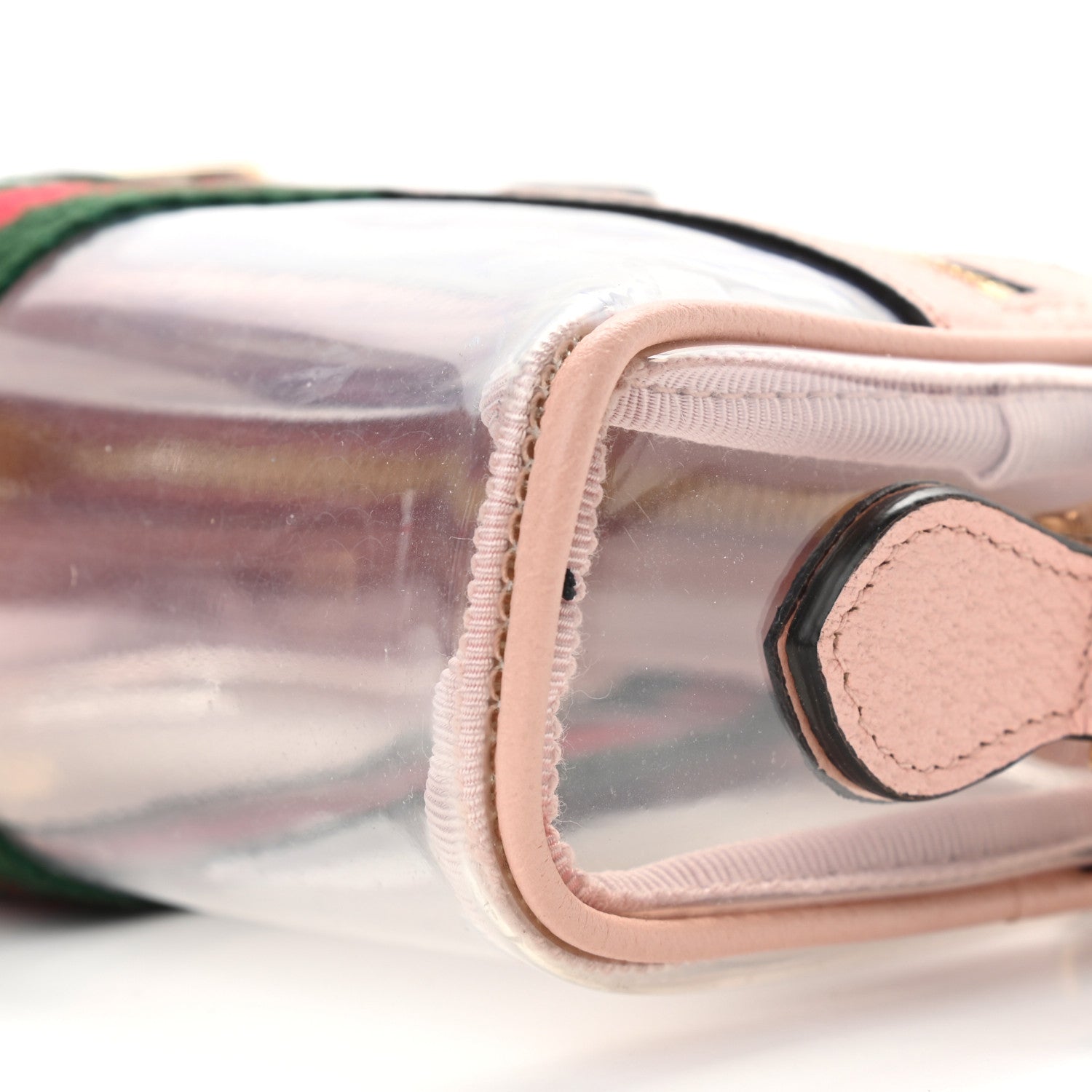 Gucci Vinyl Web Mini Ophidia Transparent Shoulder Bag Perfect Pink 10 of 10