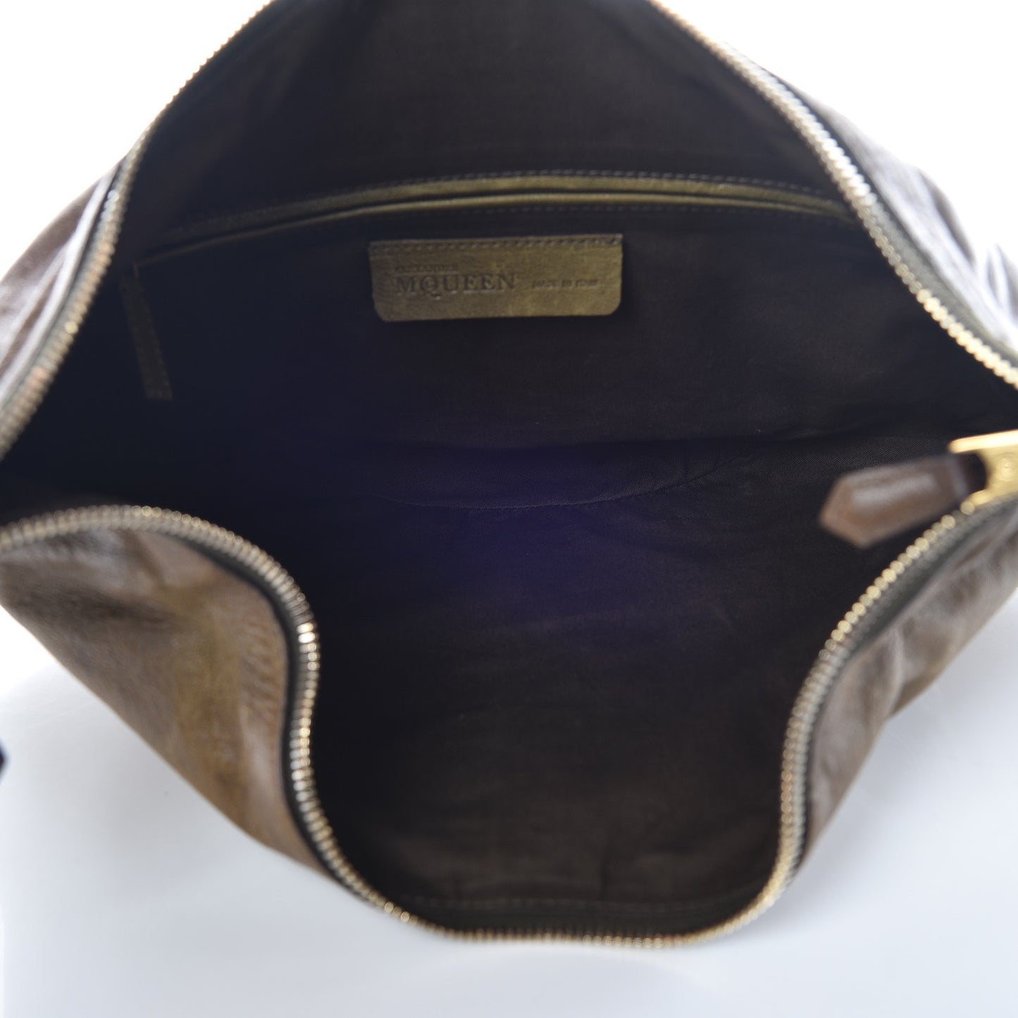 Calfskin De Manta Clutch Brown