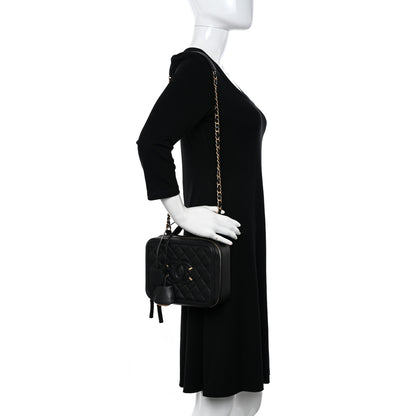 Chanel Caviar Quilted Medium CC Filigree Vanity Case Black 2 of 10