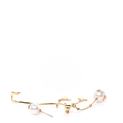 Christian Dior Pearl Shiny-D Earring Gold 3 of 4