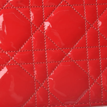 Christian Dior Patent Cannage Miss Dior Promenade Pouch Red 17 of 22