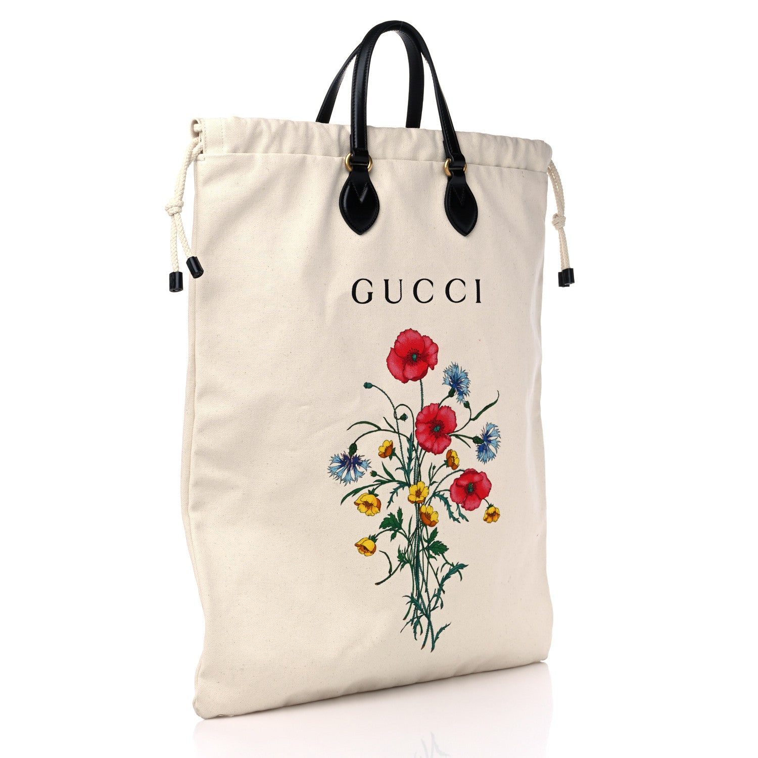 Gucci Canvas Chateau Marmont Drawstring Tote Beige 2 of 9