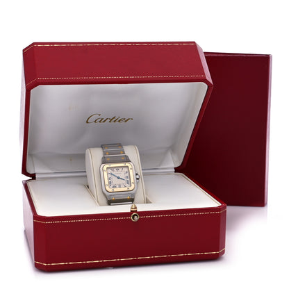 Cartier Stainless Steel 18K Yellow Gold 29mm Santos De Cartier Galbee Quartz Watch 5 of 5