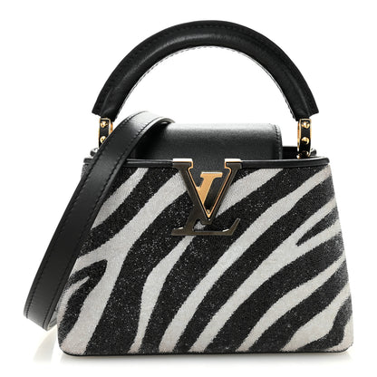 Louis Vuitton Swarovski Calfskin Capucines Mini Zebra 1 of 9