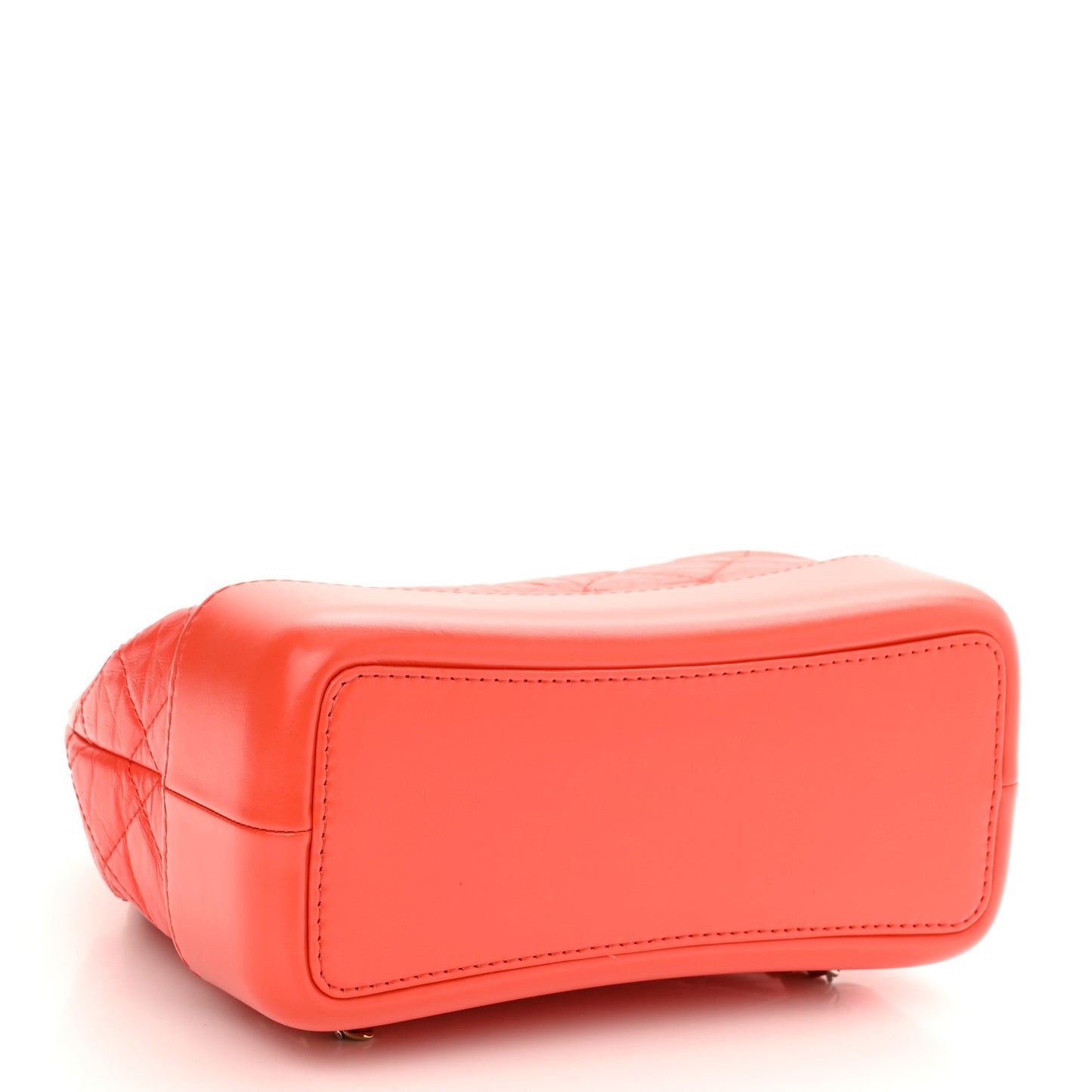 Aged Calfskin Quilted Small Gabrielle Backpack Orange