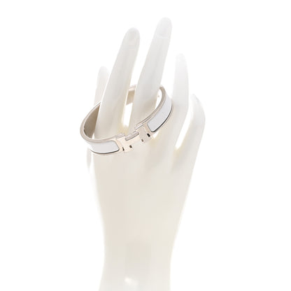 Hermes Enamel Narrow Clic Clac H Bracelet PM White 2 of 5
