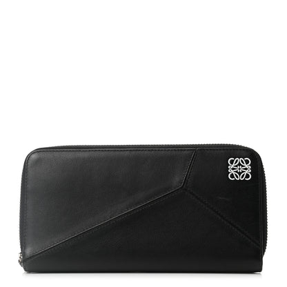 Loewe Calfskin Medium Puzzle Zip Around Wallet Black 1 of 7