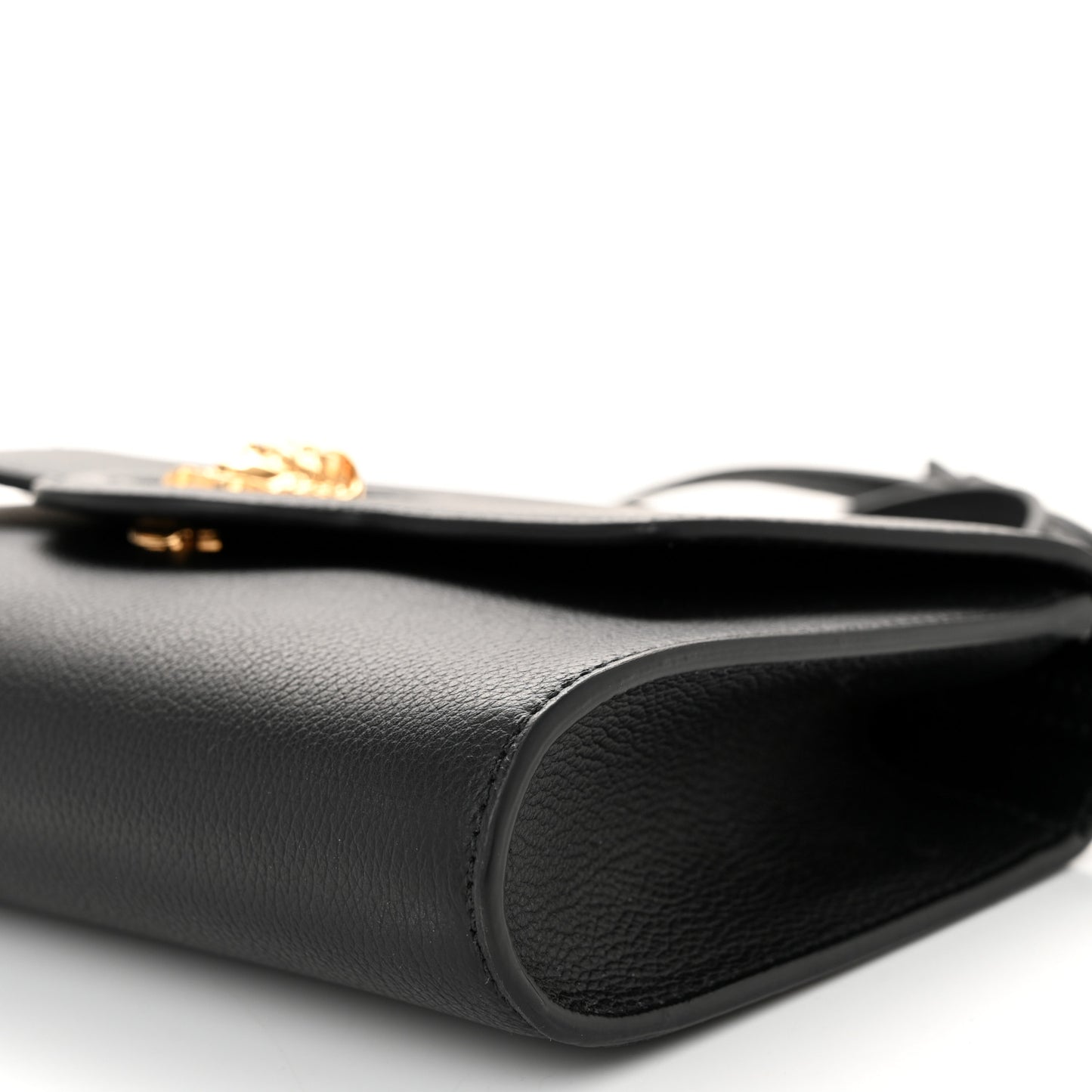 Grained Calfskin La Medusa Crossbody Bag Black