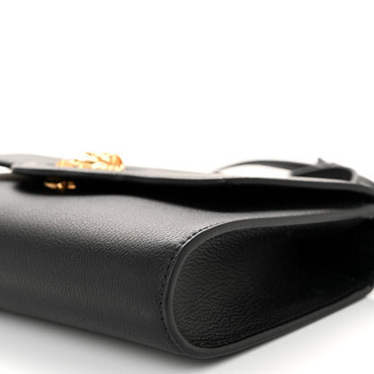 Versace Grained Calfskin La Medusa Crossbody Bag Black 9 of 10