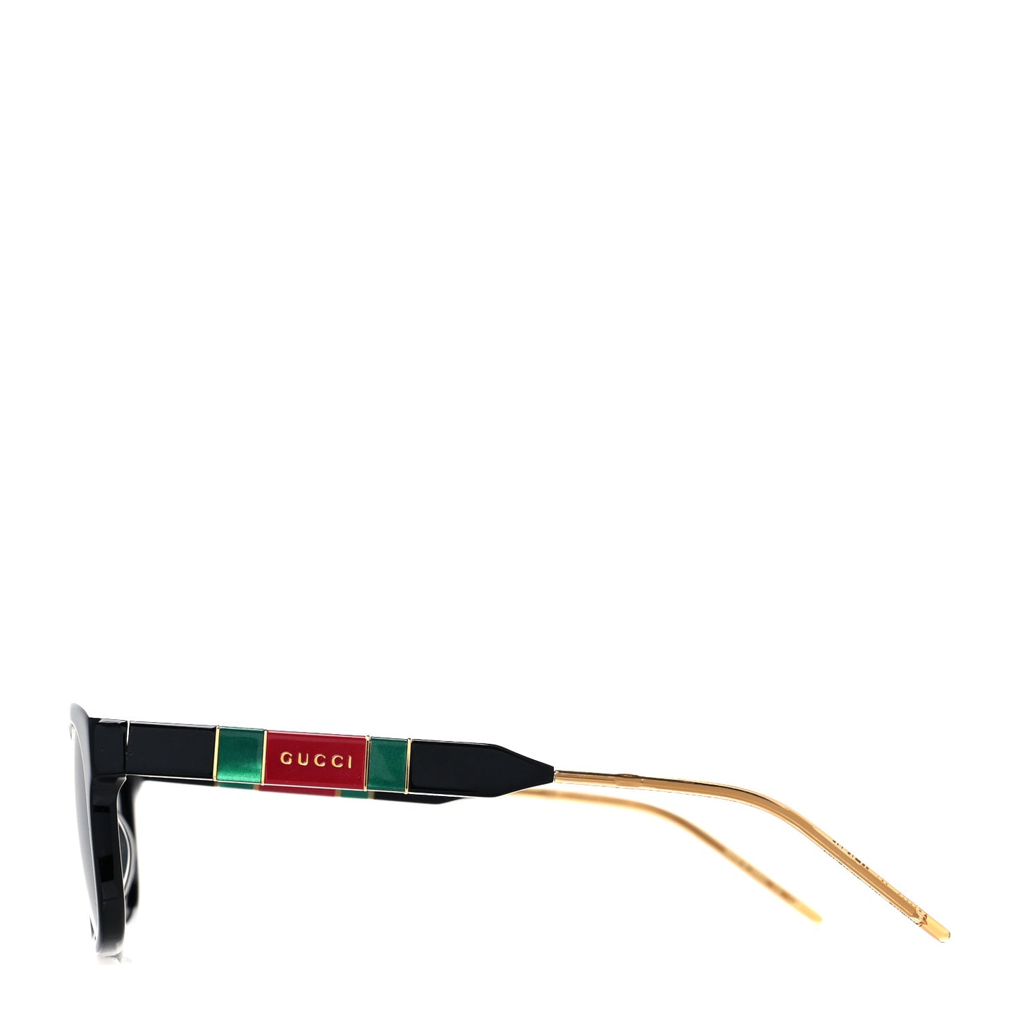 Acetate Square Frame Web Glitter Sunglasses GG062S Black
