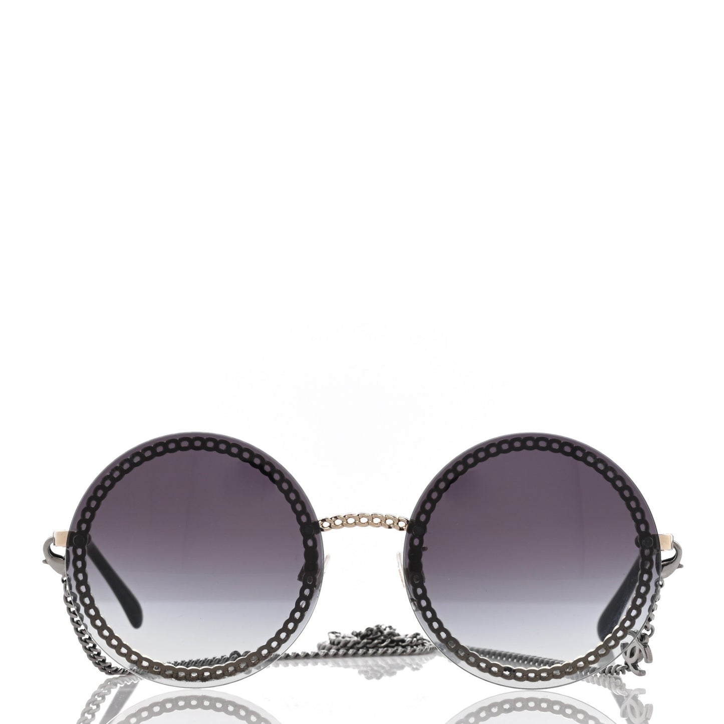 Round Chain Sunglasses 4245 Gold