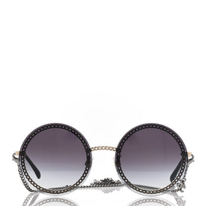 Chanel Round Chain Sunglasses 4245 Gold 2 of 7