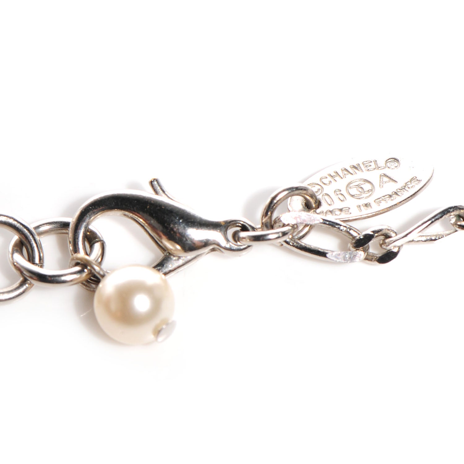 Chanel CC Lucky Charms Necklace Silver 5 of 6