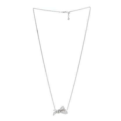 Graff 18K White Gold Diamond Tilda's Bow Pendant Necklace 3 of 7