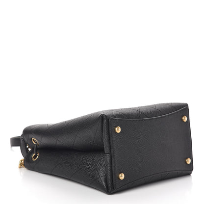 Chanel Grained Calfskin Stitched Small Drawstring Bag Black 4 of 10