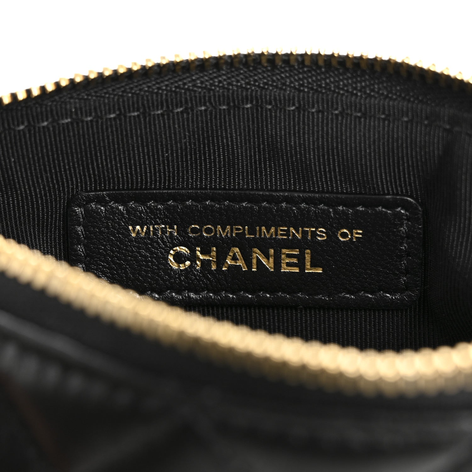 Chanel Lambskin Quilted Small No. 5 Cosmetic Case Black 7 of 9