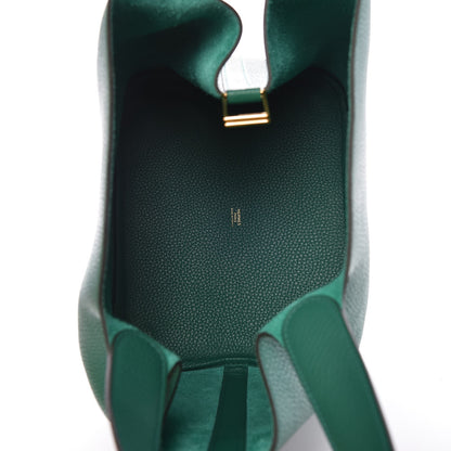 Hermes Taurillon Clemence Picotin Lock 26 GM Vert Vertigo 5 of 8
