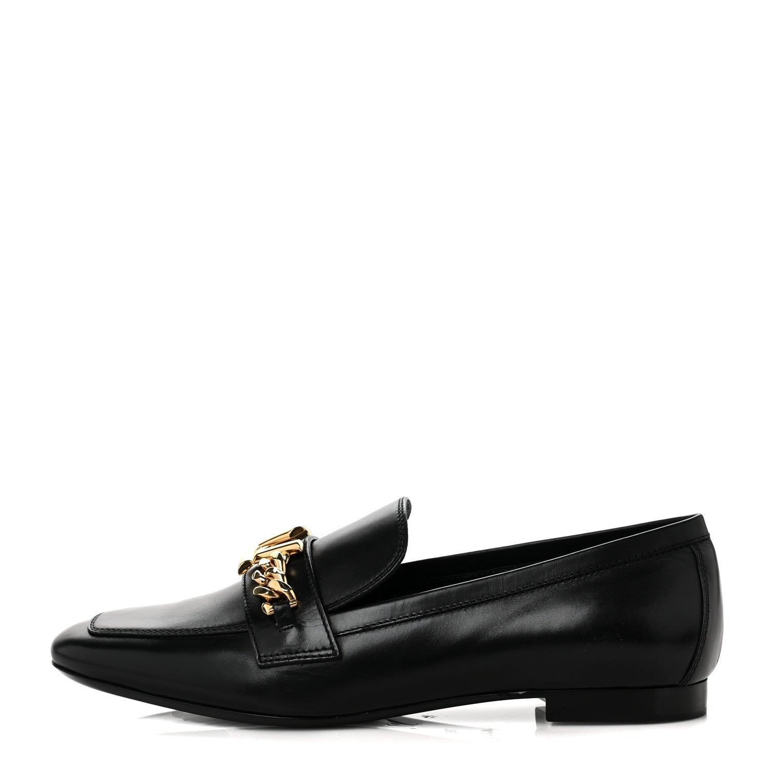 Louis Vuitton Calfskin Upper Case Flat Loafer 38 Black 1 of 9