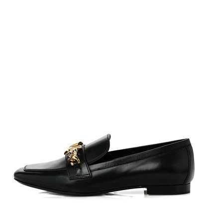 Louis Vuitton Calfskin Upper Case Flat Loafer 38 Black 1 of 9