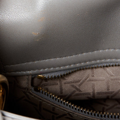 Christian Dior Metallic Lambskin Cannage Mini Lady Dior Grey 6 of 12