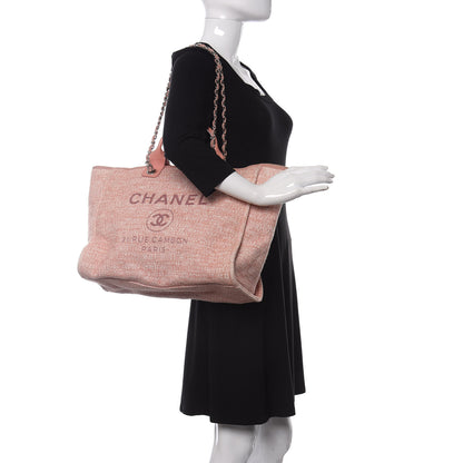 Chanel Canvas Medium Deauville Tote Pink 2 of 10