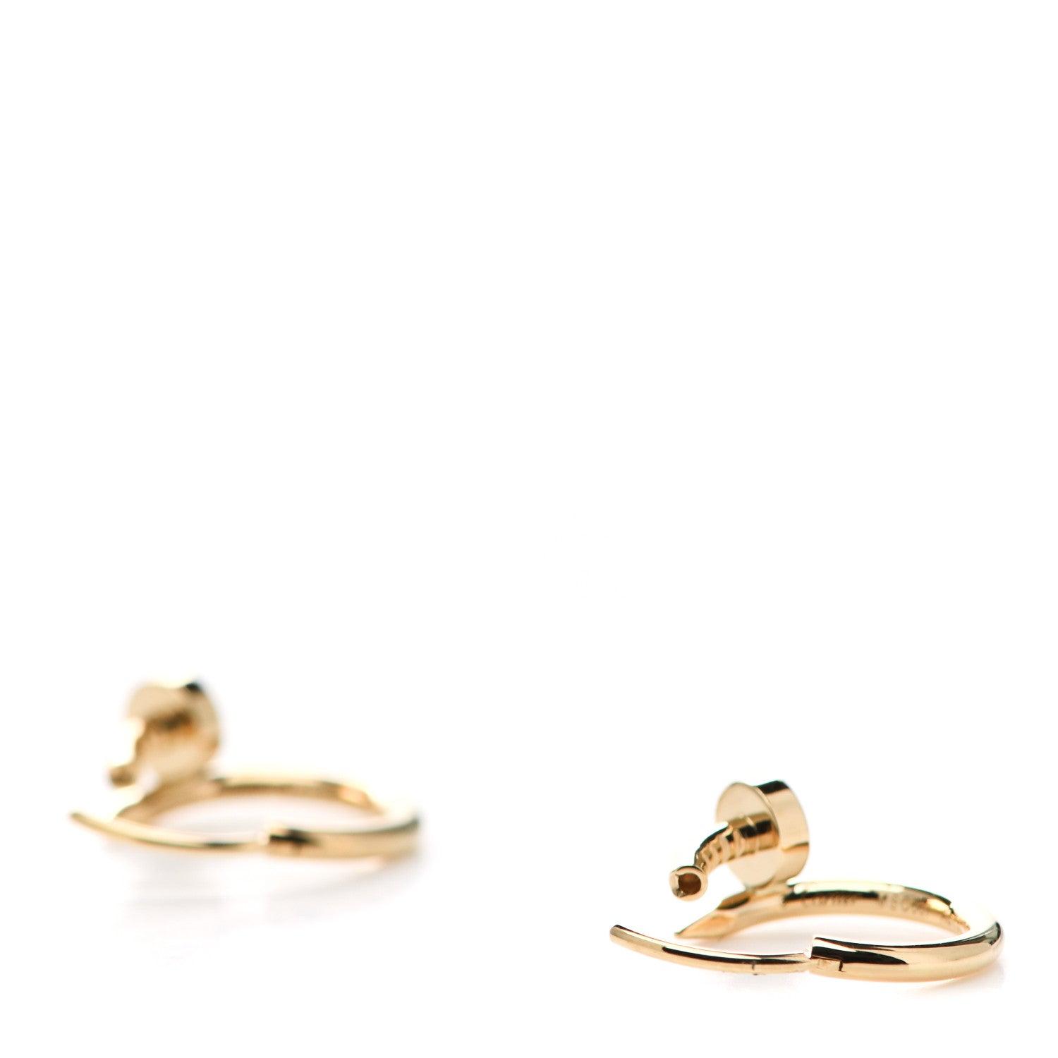 Cartier 18K Yellow Gold Juste Un Clou Hoop Earrings 3 of 6