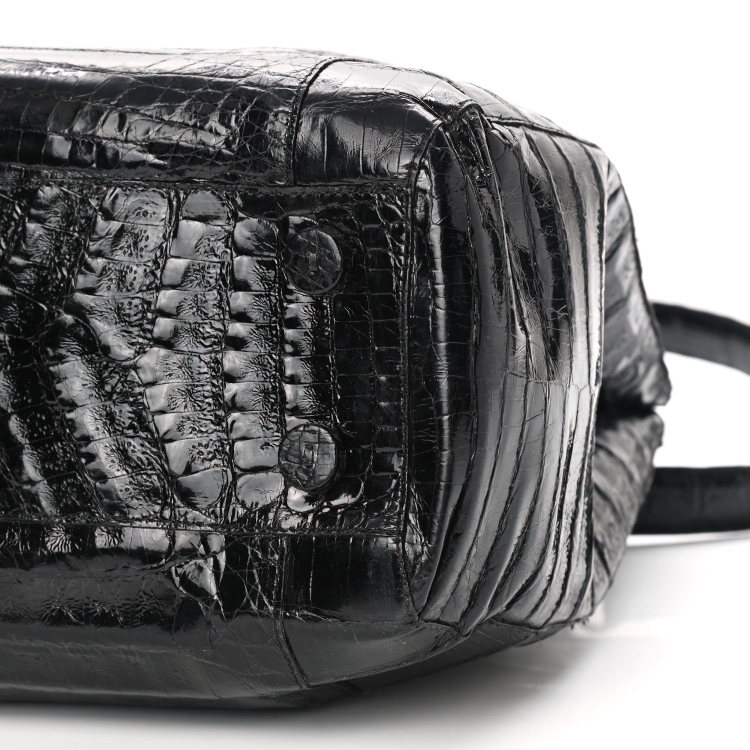 Nancy Gonzalez Crocodile Top Handle Satchel Black 10 of 10