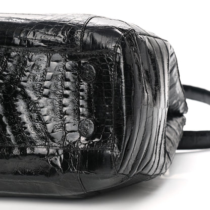 Nancy Gonzalez Crocodile Top Handle Satchel Black 10 of 10