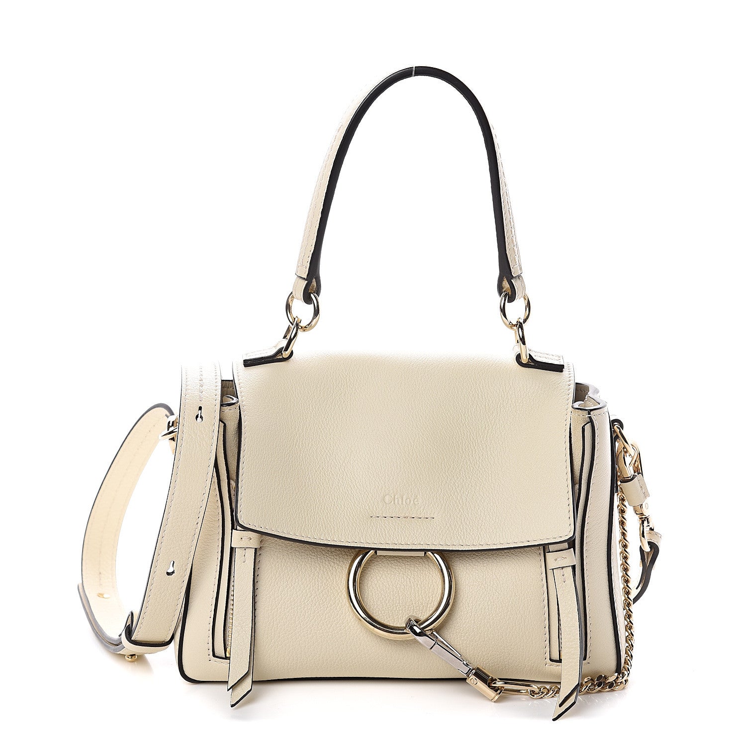 Chloe Calfskin Mini Faye Day Shoulder Bag Off White 1 of 8