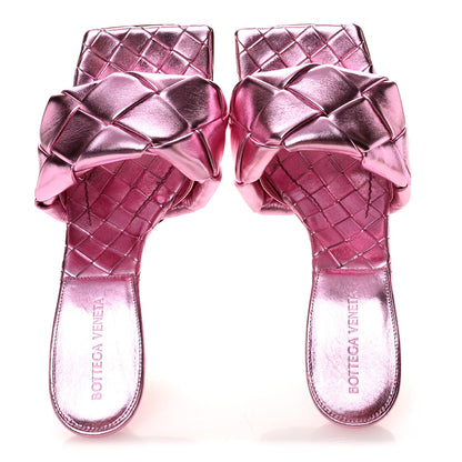 Bottega Veneta Metallic Nappa Maxi Intrecciato Lido 90mm Mule Sandals 39 Azalea 2 of 9