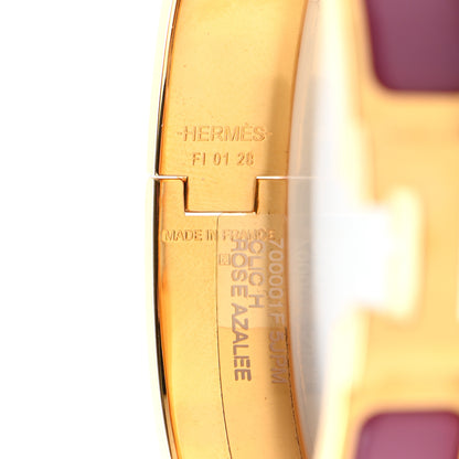 Hermes Enamel Narrow Clic Clac H Bracelet PM Rose Azalee 4 of 5